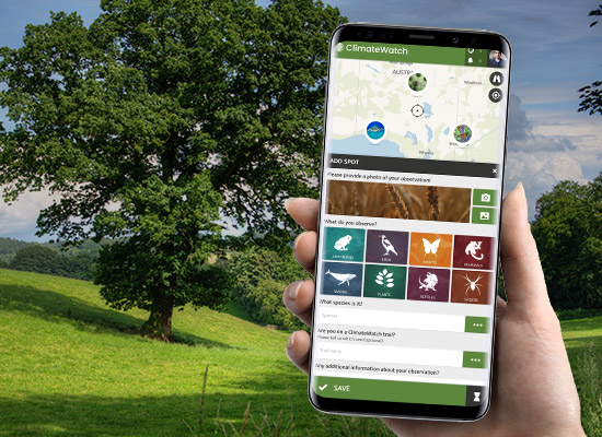 ClimateWatch smartphone app